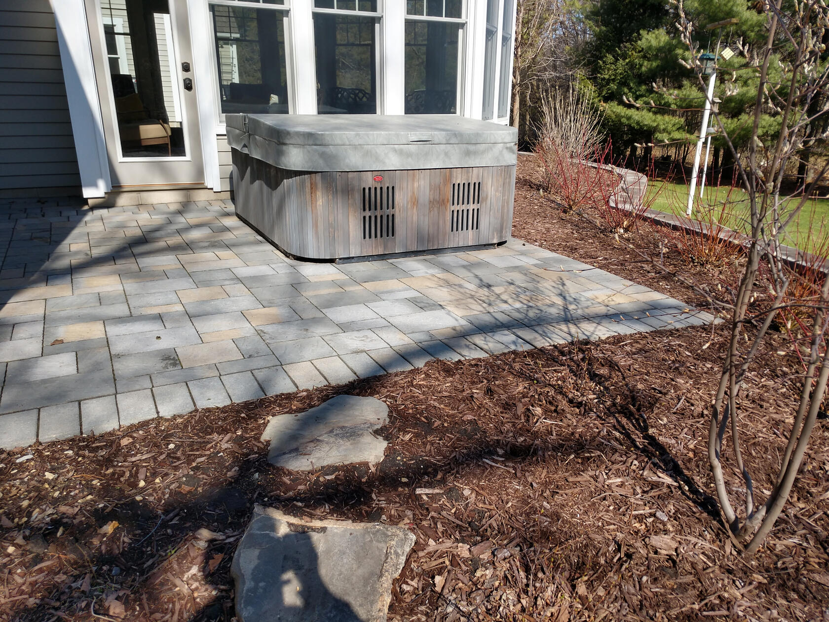 Needed more space in the Sun Porch and hot tub got bumped.